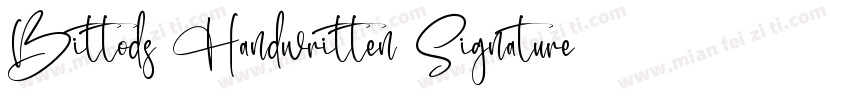 Bittods Handwritten Signature Font字体转换